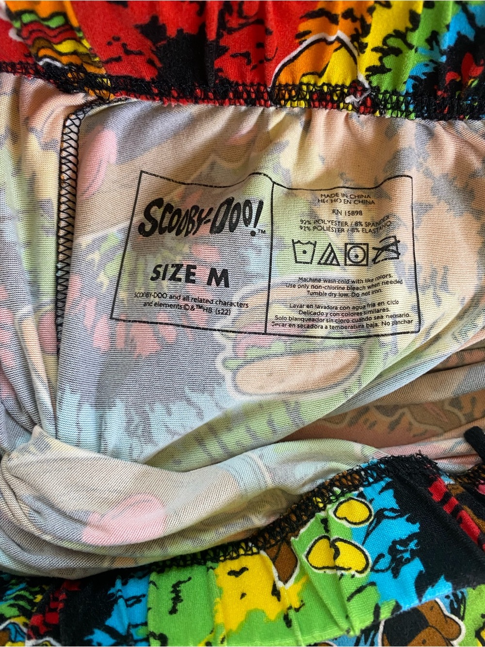 Scooby Doo Tie Dye Pizza Burger Snack Pajama pants - Picture 3 of 4